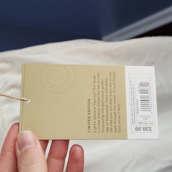 NWT sexy white halter style (tie in back) with optional built in modesty panel. - Picture 4 of 5